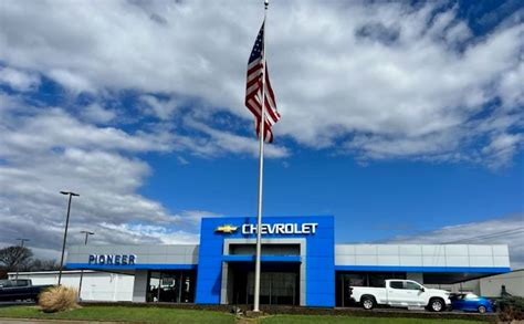 Pioneer chevrolet - Pioneer Chevrolet Not rated Dealerships need five reviews in the past 24 months before we can display a rating. (10 reviews) 1315 Pike St Marietta, OH 45750. Visit Pioneer Chevrolet.